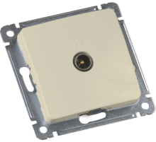 Розетка телевизионная оконечная скрытой установки, механизм, цвет слоновая кость  РСТВ-401-01  HEGEL