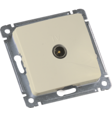 Розетка телевизионная оконечная скрытой установки, механизм, цвет слоновая кость  РСТВ-401-01  HEGEL