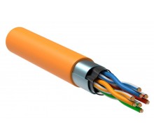 Кабель связи витая пара F/UTP, кат.5E 4x2х24AWG solid, LSZH, 305м, оранжевый  LC1-C5E04-327  ITK