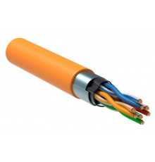 Кабель связи витая пара F/UTP, кат.5E 4x2х24AWG solid, LSZH, 305м, оранжевый  LC1-C5E04-327  ITK