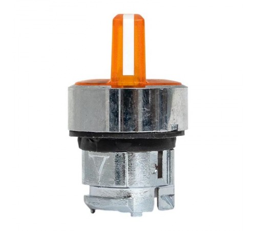 Механизм исполнительный переключателя ХB4 желтый на 2 положения с фиксацией, с подсветкой с короткой ручкой IP65  XB4BD2FL-Y-65  EKF