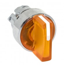 Механизм исполнительный переключателя ХB4 желтый на 2 положения с фиксацией, с подсветкой с короткой ручкой IP65  XB4BD2FL-Y-65  EKF