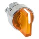 Механизм исполнительный переключателя ХB4 желтый на 2 положения с фиксацией, с подсветкой с короткой ручкой IP65  XB4BD2FL-Y-65  EKF