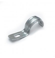 Скоба металлическая однолапковая усиленная противопожарная СМОУ d21-22 мм  (100шт/1000шт уп/кор)  PR13.02402  Промрукав