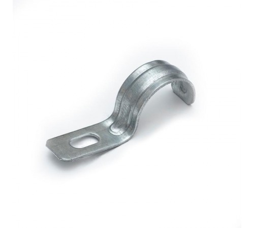 Скоба металлическая однолапковая усиленная противопожарная СМОУ d25-26 мм (100шт/800шт уп/кор)  PR13.02403  Промрукав