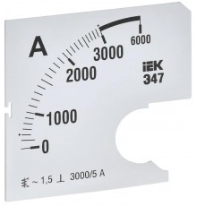 Шкала смен. для амперметра Э47 3000/5А-1,5 72х72мм  IPA10D-SC-3000  IEK