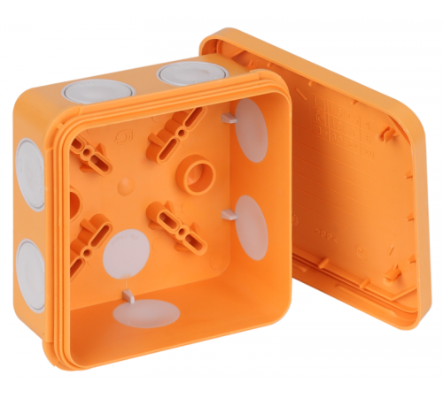 Тусо.Коробка расп. для о/п, 85х85х45мм двухкомпонентная  не распр.горение HF  67240НГ  Рувинил