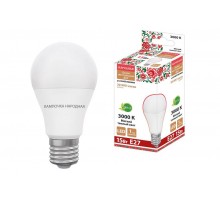 Лампа светодиодная НЛ-LED230-A60-15 Вт-230 В-3000 К-Е27, (60х118 мм), Народная  SQ0340-1632  TDM