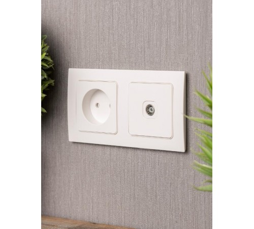 Стокгольм Рамка 2-местная белая PROxima  EXM-G-303-10  EKF