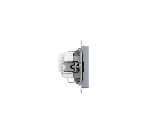 Механизм розетки, 16А, с заземлением, со шторками, алюминий Эпика EKF  UP1-SOA-111  EKF