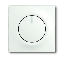 Плата центральная (накладка) с ручкой и лампой для поворотного светорегулятора, серия impuls, цвет белый бархат  6599-0-2970   2CKA006599A2970  ABB