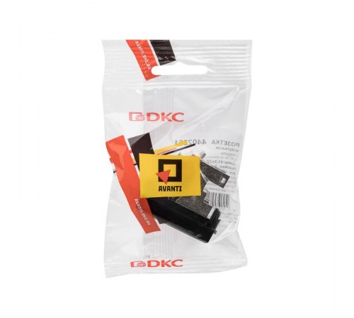 Компьютерная розетка "Черный квадрат" "Avanti" RJ-45 модульная,кат. 5е экран , 1 мод  4402361  DKC