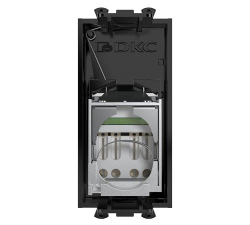 Компьютерная розетка "Черный квадрат" "Avanti" RJ-45 модульная,кат. 5е экран , 1 мод  4402361  DKC