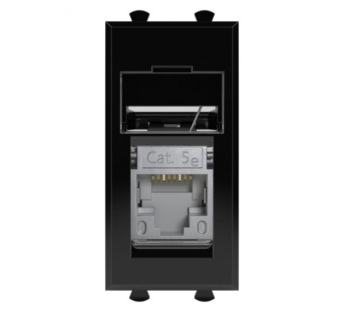 Компьютерная розетка "Черный квадрат" "Avanti" RJ-45 модульная,кат. 5е экран , 1 мод  4402361  DKC