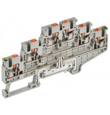 Колодка клеммная CP-ML-PEN 3 ур. земля-низ 2,5мм2 серая  YCT23-03-3-K03-002  IEK