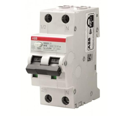 Автоматический выключатель дифференциального тока DS201 T 1п+N 25А C 30мА тип A  2CSR255148R1254  2CSR255188R1254  ABB