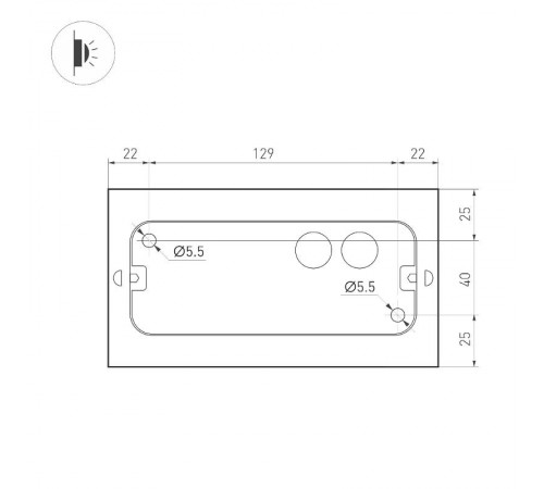 Светильник SP-WALL-FLAT-S170x90-2x6W Day4000 (GR, 120 deg, 230V) (Arlight, IP54 Металл, 3 года)  032413  Arlight