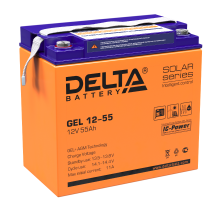 Аккумуляторная батарея Solar серии GEL 12-55 12В/55Ач  GEL 12-55  DELTA