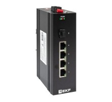 Промышленный неуправляемый коммутатор U-1GX/SFP-4GTP, 1 порт 1000Base-X SFP, 4 порта 10/100/1000Base-T(X) RJ45 c PoE, монтаж на динрейку TSX TSX-U-1G