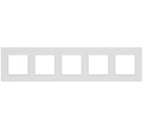 Рамка для розеток и выключателей Elegance 14-5015-01М на 5 постов, Classic, белый матовый  Б0065830  ЭРА
