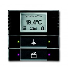 6128/28-81-500 Терморегулятор KNX с дисплеем и сенсором, 2/4-клавишный, антрацит  6134-0-0331  2CKA006134A0331  ABB