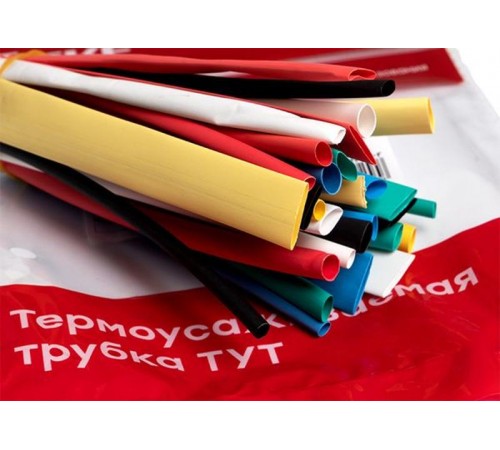 Набор ТУТ нг: 6 цветов по 5шт. Разного диаметра (3/1,5; 4/2; 5/2,5; 6/3; 8/4) 100мм. EKF PROxima  tut-n-3-r  EKF