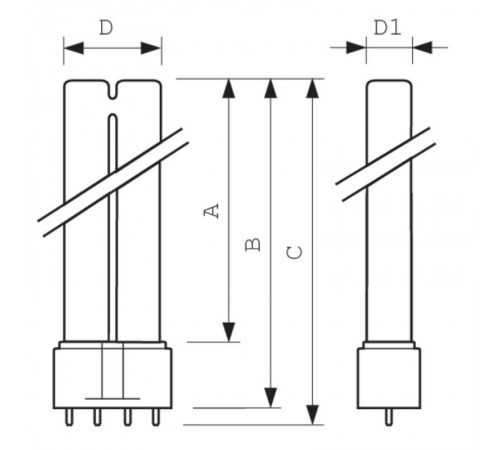 Лампа люминесцентная медицинская Medical Therapy Jaundice  PL-L 18W/52/4P 1CT/25  927904105206  PHILIPS