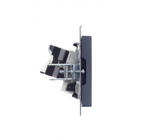 BRITE Розетка двойная RJ11+RJ45 кат.5E РК/Т12-БрМ маренго   BR-KT20-O-1-K35  IEK