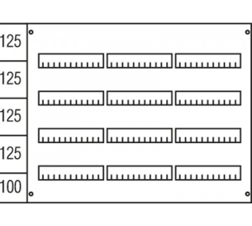 Пластрон с прорезями 3ряда/4 рейки  AS34  ABB