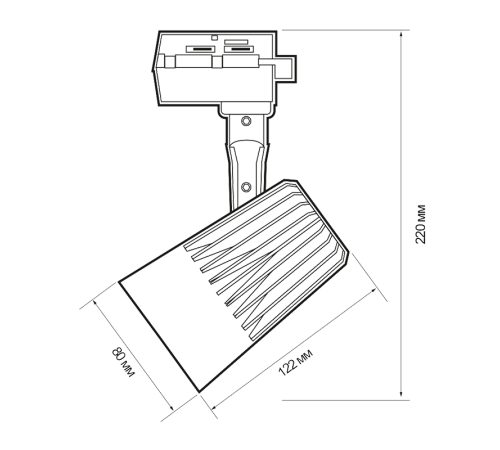 Светильник светодиодный трековый однофазный PTR 0130-2 30w 3000K 24° BL (чёрный) IP40  .5035195  JAZZWAY