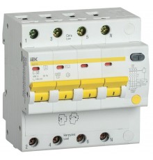 Выключатель автоматический дифференциального тока АД14S 4п 32А C 100мА тип AC (5 мод)  MAD13-4-032-C-100  IEK