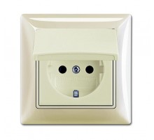 ABB Basic 55 Сл. кость Розетка с/з 16А 250В, IP44, в сборе  2018-0-1504   2CKA002018A1504  ABB