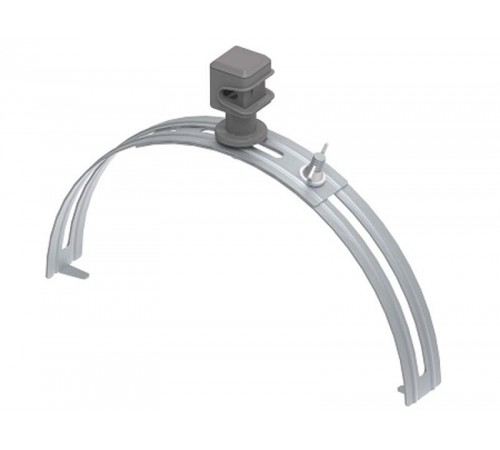 Держатель пластиковый на круглый конёк, гор. цинк, 394070  МД-070-ГЦ   Ostec