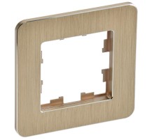 BRITE Рамка 1-ая РУ-1-1-Бр металл шампань RE AL  BR-M12-M-21-K37  IEK