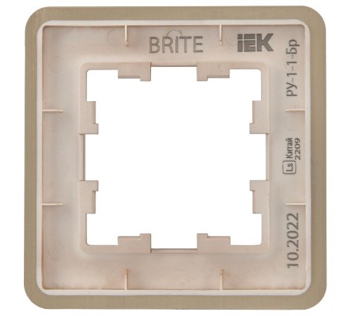 BRITE Рамка 1-ая РУ-1-1-Бр металл шампань RE AL  BR-M12-M-21-K37  IEK