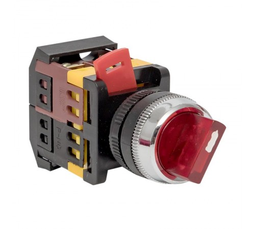 Переключатель ANC-22 2P красный с подсветкой 220В NO+NC EKF PROxima  psw-ans-2p-r-220  EKF