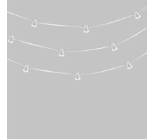 Белт-Лайт 2 жилы, 50м, шаг 40см, 125 патронов E27, IP65, белый круглый провод ПВХ  331-242  NEON-NIGHT