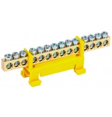 Шина PE "земля" на DIN-изоляторе тип "Стойка" ШНИ-6х9-14-С-Ж  YNN10-69-14P-K05  IEK