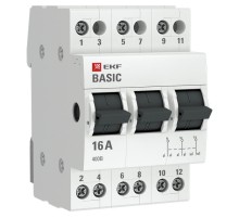 Переключатель трехпозиционный 3P 16А EKF Basic  tps-3-16  EKF