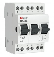 Переключатель трехпозиционный 3P 16А EKF Basic  tps-3-16  EKF