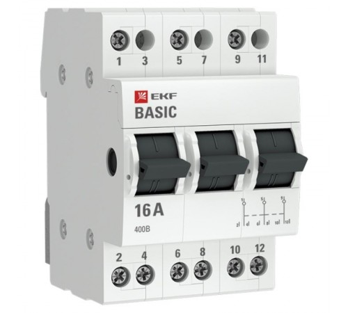 Переключатель трехпозиционный 3P 16А EKF Basic  tps-3-16  EKF