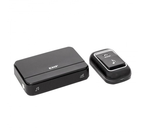 Звонок беспр. на батарейках Classic (2х1,5В АА, черный, 51 мелод. с индик. 4 ур.) EKF  DBB-D-003B  EKF