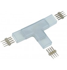 Коннектор Т-образн. 5шт RGB 14мм (разъем-разъем-разъем)  LSCON14-RGB-222-05  IEK