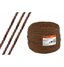 Ретро провод "Эко" 3х1,5 витой ГОСТ коричневый (50м)  SQ2801-0123  TDM