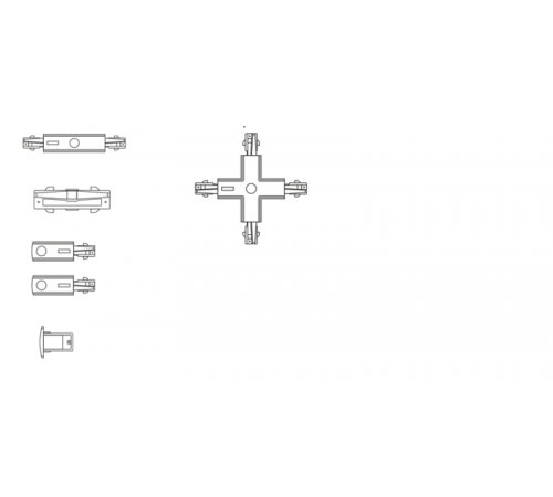 Соединитель TF X-образный белый   4909001350  Световые Технологии