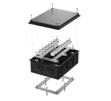 Коробка огнестойкая для о/п 40-0320-FR2.5-28 Е15-Е120 RAL9005 200х150х75 (5 шт/кор) черная  40-0320-9005-FR2.5-28  Промрукав