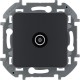 Inspiria Антрацит Розетка телевизионная TV проходная С/У 14 дБ 5-862 мГц без рамки  673863  Legrand