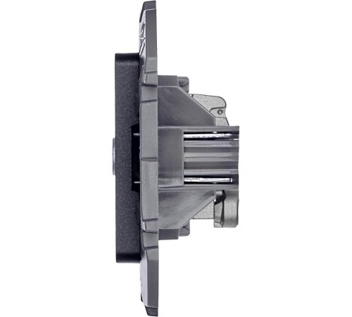 Inspiria Антрацит Розетка телевизионная TV проходная С/У 14 дБ 5-862 мГц без рамки  673863  Legrand