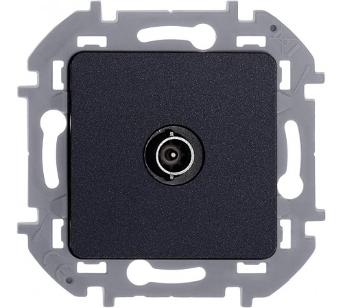 Inspiria Антрацит Розетка телевизионная TV проходная С/У 14 дБ 5-862 мГц без рамки  673863  Legrand