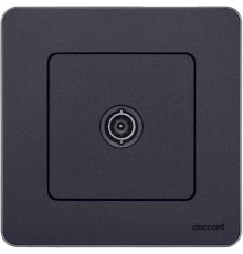 Inspiria Антрацит Розетка телевизионная TV проходная С/У 14 дБ 5-862 мГц без рамки  673863  Legrand